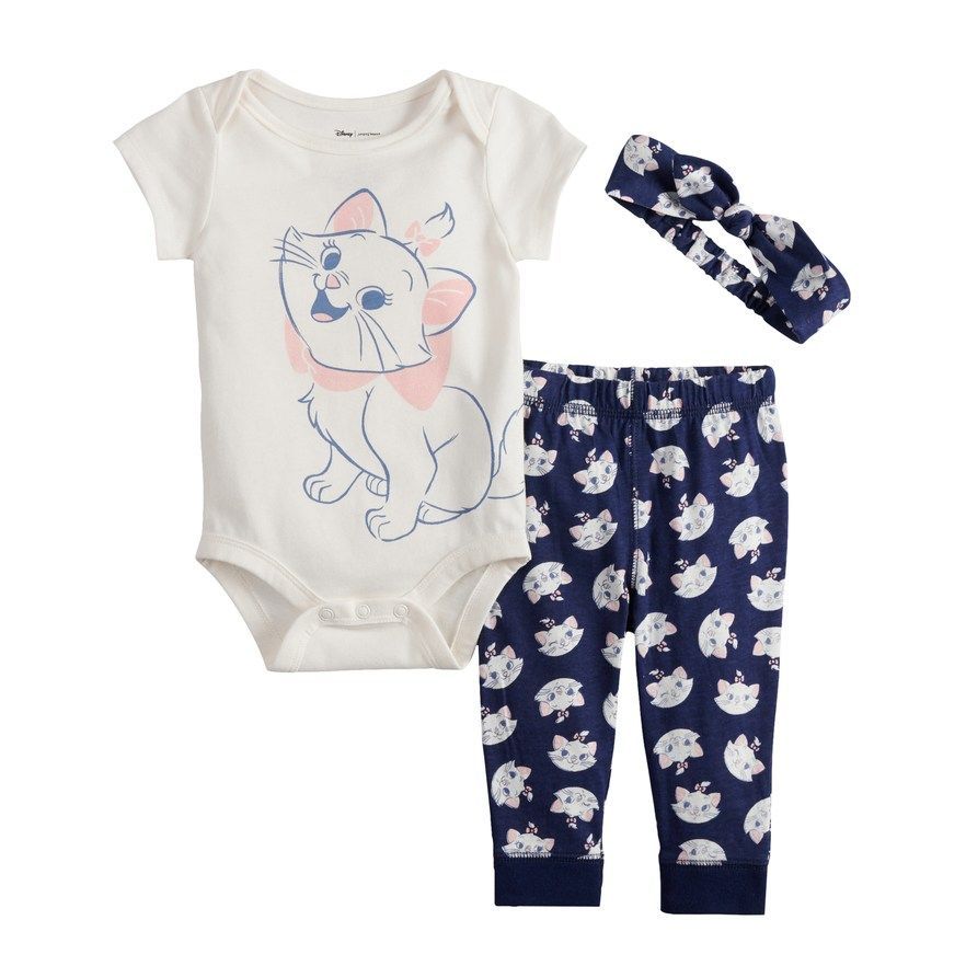 Disney's Aristocats Baby Girl Graphic Bodysuit, Print Pants & Headband Set by Jumping Beans?®, Size: Newborn, Natural -   25 diy projects For Teen Girls schools
 ideas