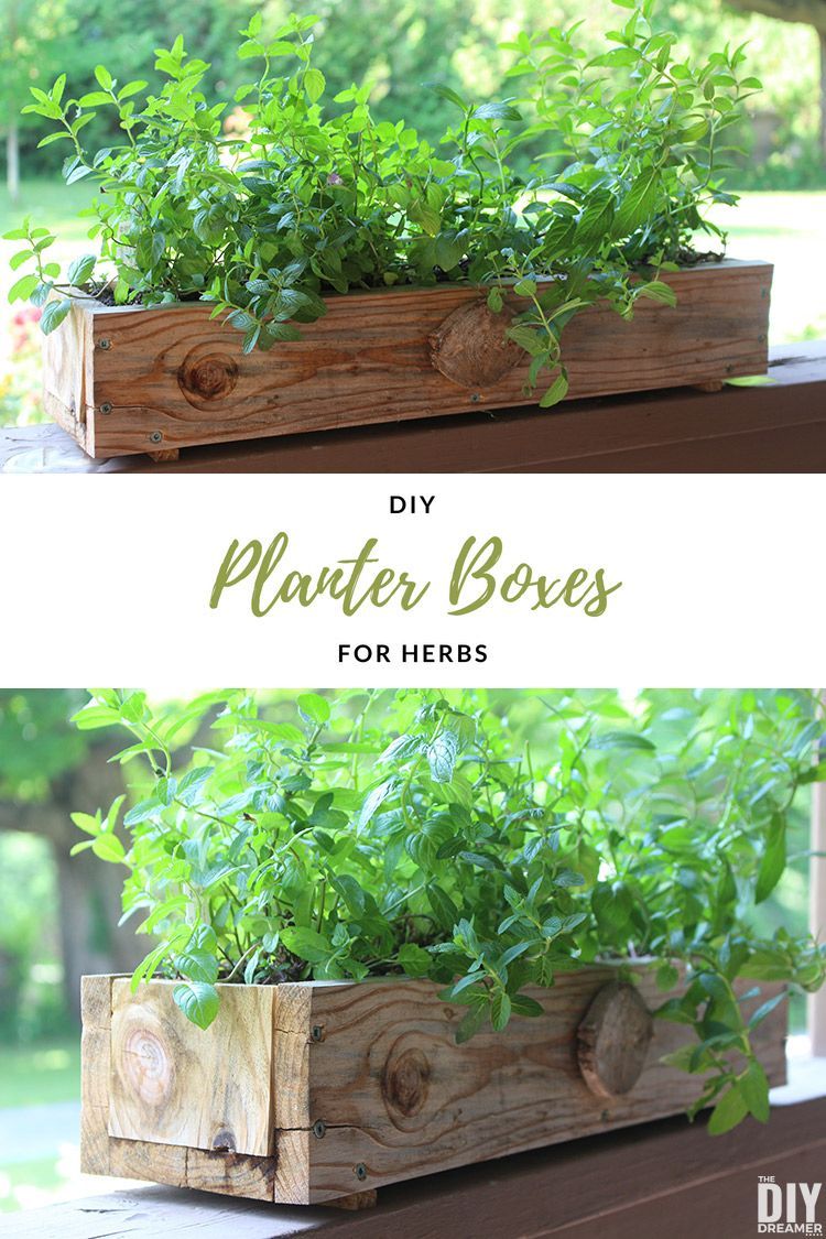 DIY Planter Boxes for Herbs - How to make a planter box -   25 diy projects Outdoor planter boxes
 ideas