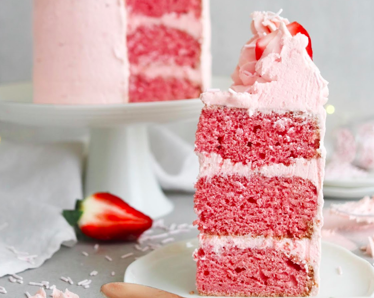 Pink Strawberry Cake [Vegan] -   9 cake Fondant pink
 ideas