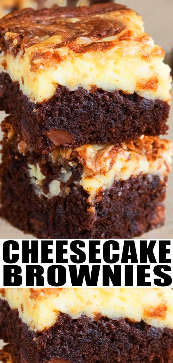 Fudgy Cheesecake Brownies Recipe -   10 desserts Chocolate yummy
 ideas