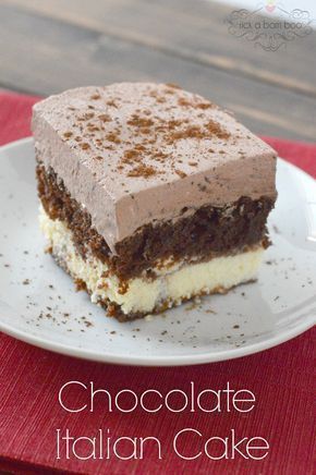 Chocolate Italian Cake -   10 desserts Chocolate yummy
 ideas