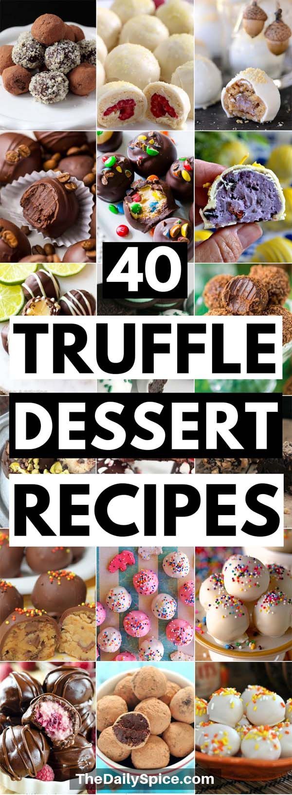 40 Heavenly Truffle Dessert Recipes For Any Occasion -   10 desserts Chocolate yummy
 ideas