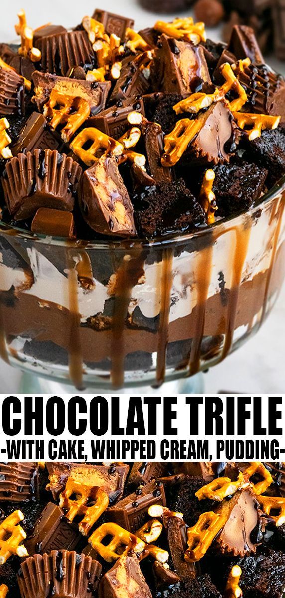Easy Chocolate Trifle Recipe -   10 desserts Chocolate yummy
 ideas