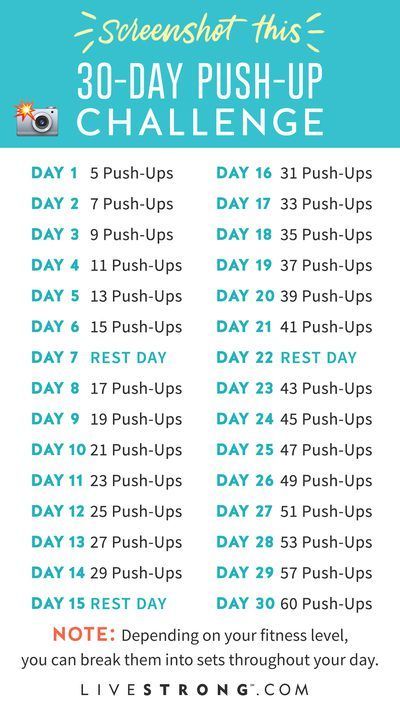 The 30-Day Push-Up Challenge -   10 fitness Workouts challenge
 ideas