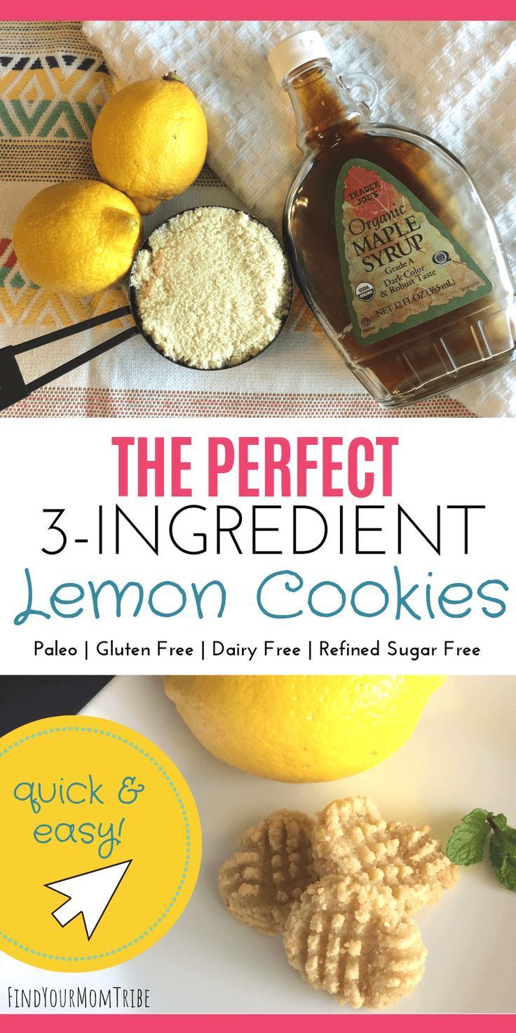 The Perfect 3-Ingredient Lemon Cookies (Quick, Easy, & Healthy -   10 healthy recipes Clean grain free
 ideas