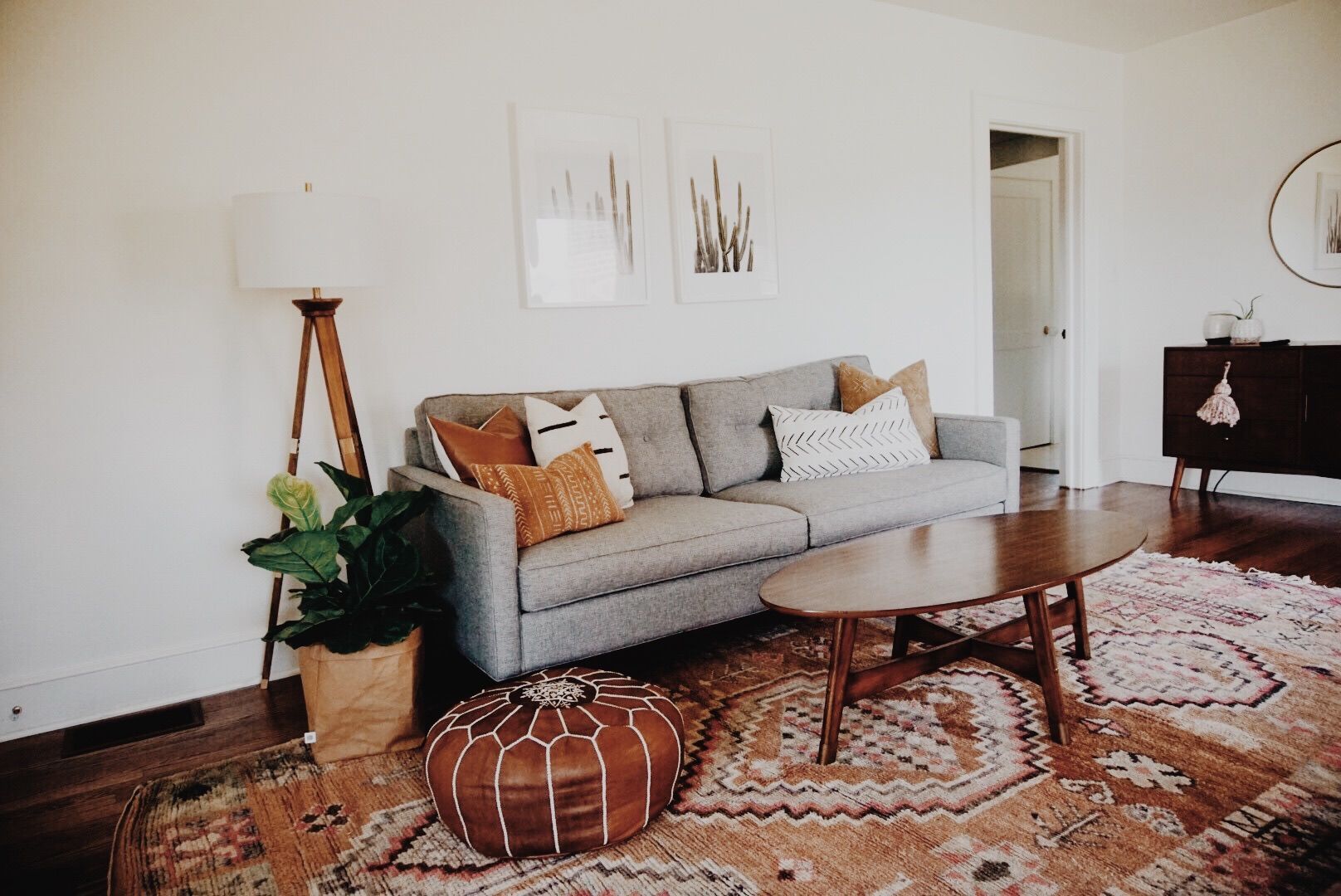 Boho Midcentury Living Room -   11 planting Texture living rooms
 ideas