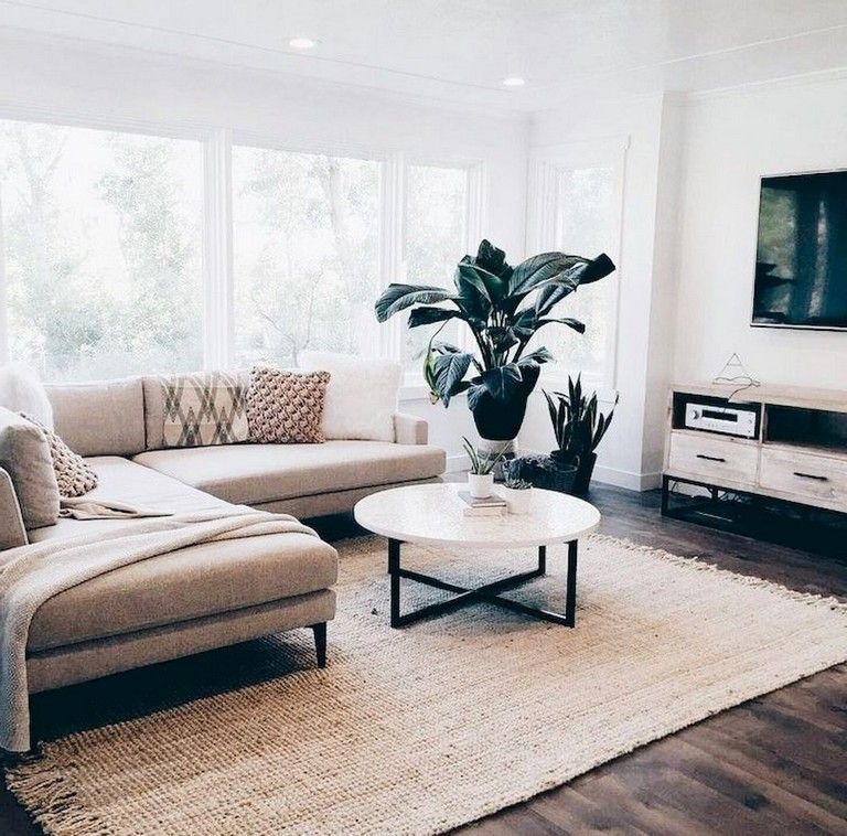 78+ Cozy Modern Minimalist Living Room Designs -   11 planting Texture living rooms
 ideas