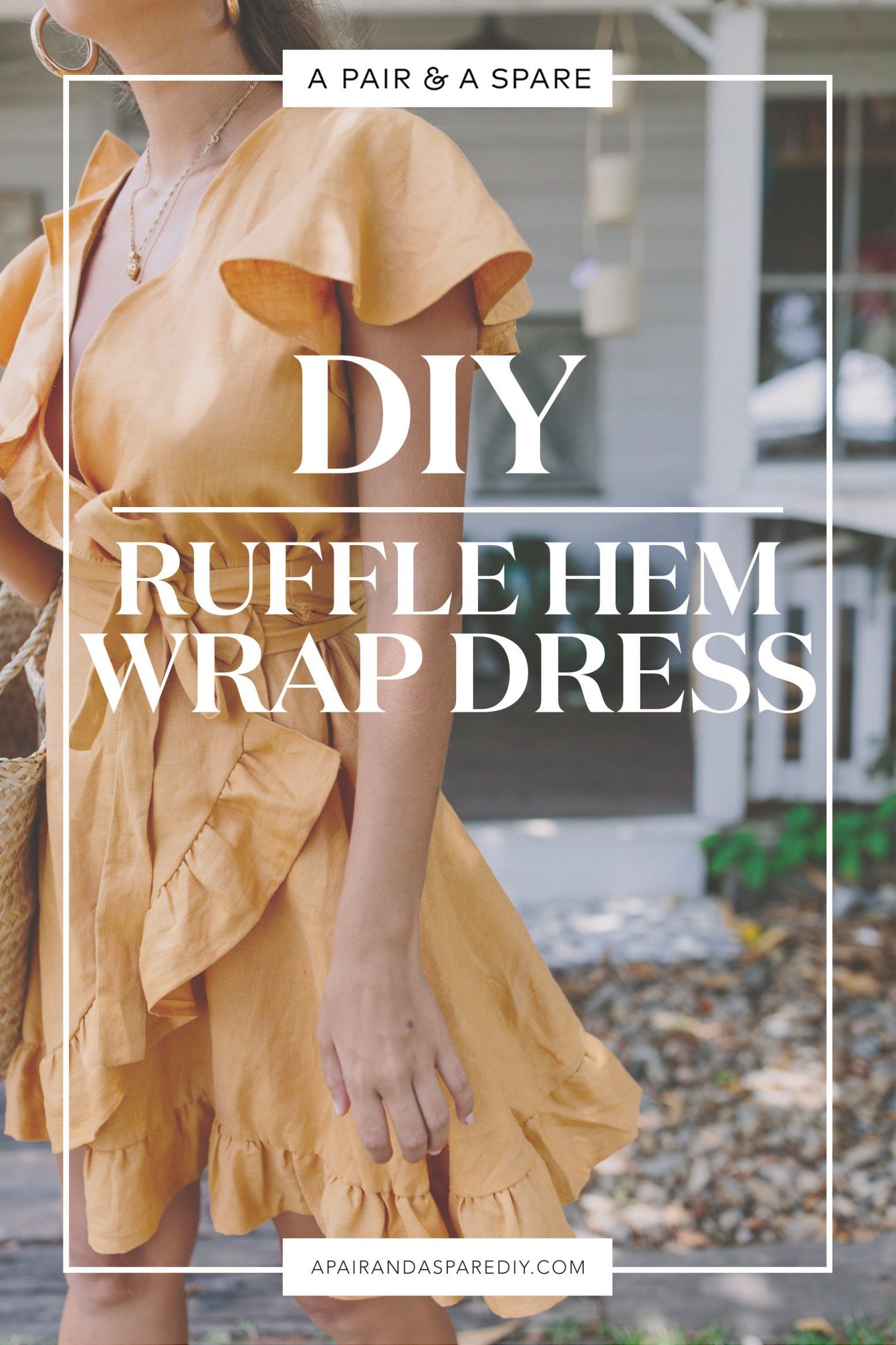 DIY Ruffle Hem Wrap Dress -   12 DIY Clothes Ideas dress
 ideas