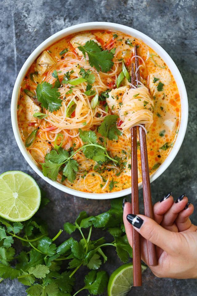 Thai Red Curry Noodle Soup -   12 healthy recipes Shrimp rice noodles ideas