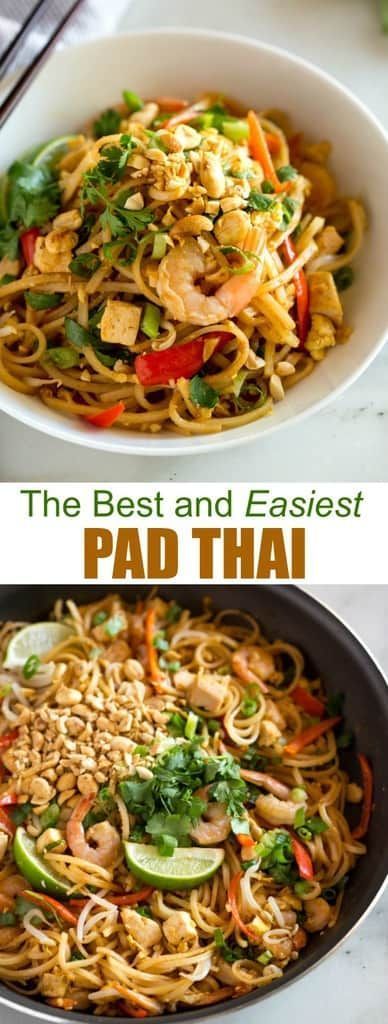 Pad Thai -   12 healthy recipes Shrimp rice noodles ideas