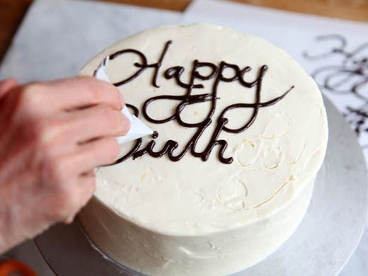 How to Write on a Cake Like a Pro -   13 cake Decorating writing
 ideas
