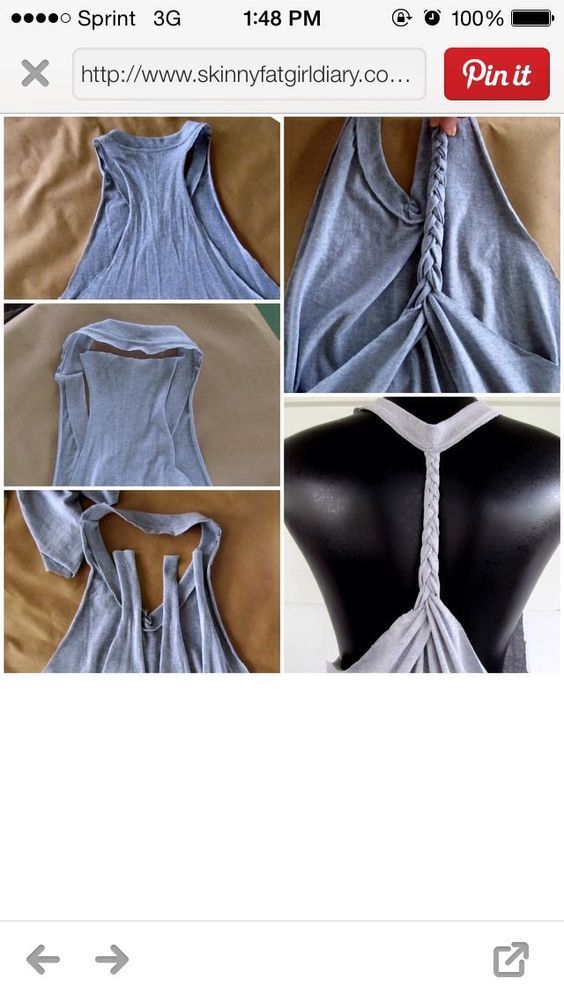 DIY Braided Tankвњ‚пёЏ -   13 DIY Clothes Makeover tank tops ideas