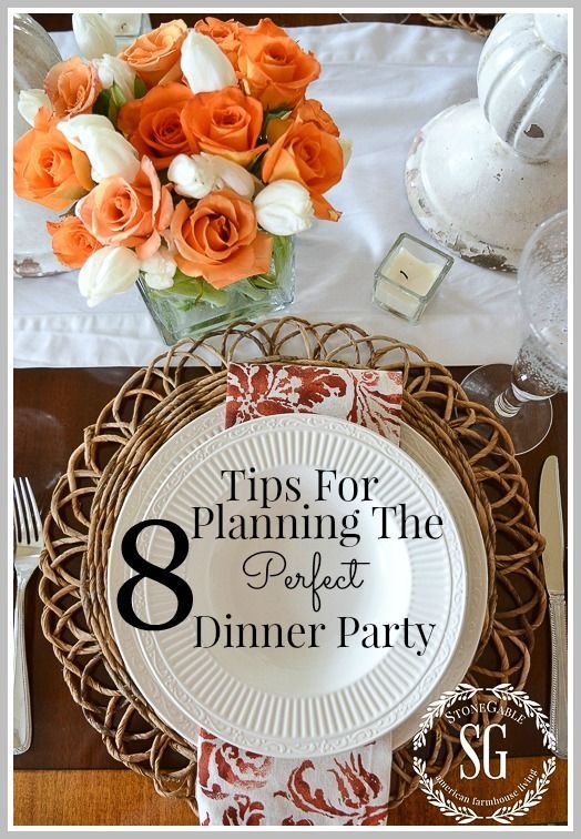 8 TIPS FOR PLANNING THE PERFECT DINNER PARTY -   13 Event Planning Food dinner parties
 ideas