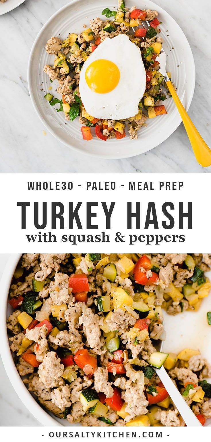 Paleo and Whole30 Ground Turkey Hash -   13 healthy recipes For One easy
 ideas