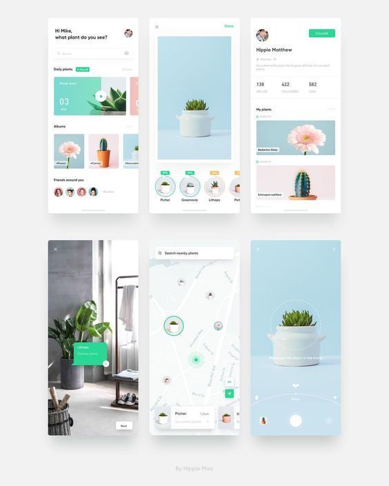 This is our daily android app design inspiration -   13 plants design layout ideas