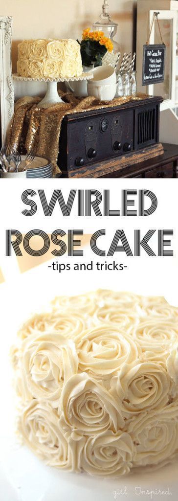 Tips for Making a Swirled Rose Cake -   14 cake Frosting rose
 ideas