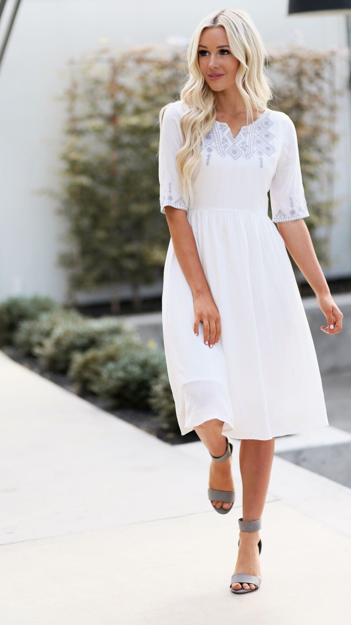 Abigail Dress (White) -   14 church dress Fall
 ideas