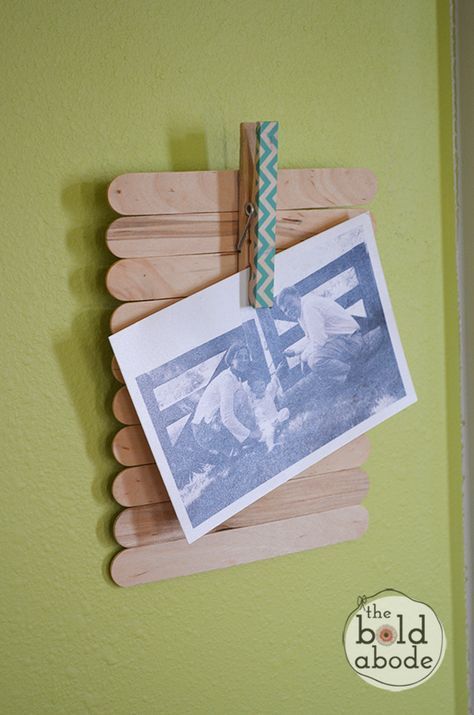 Craft Lightening: Washi Tape Popsicle Frame -   14 DIY Clothes For School popsicle sticks ideas