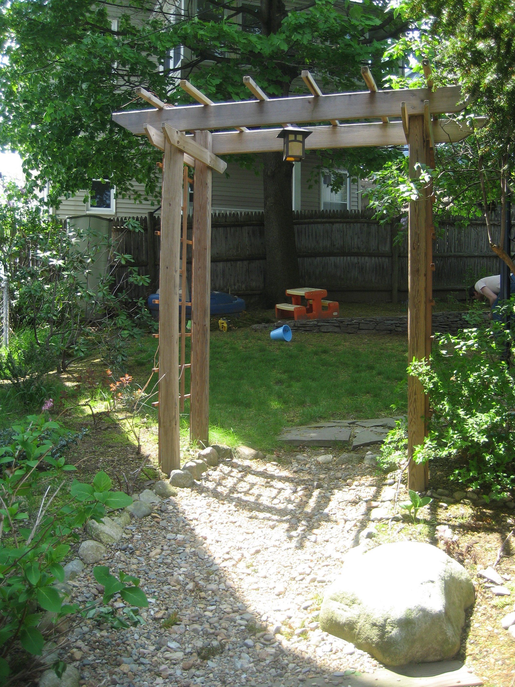 Build a Wooden Garden Arbor -   14 garden design Simple entrance
 ideas