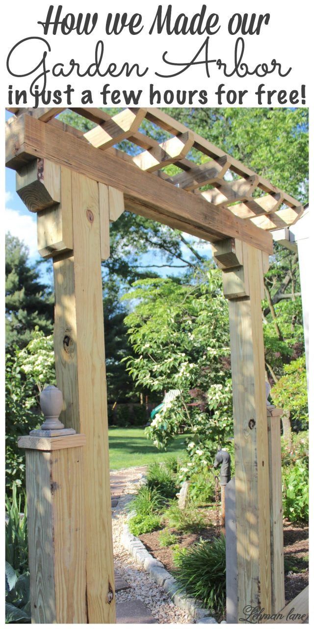 DIY Wooden Arbor -   14 garden design Simple entrance
 ideas