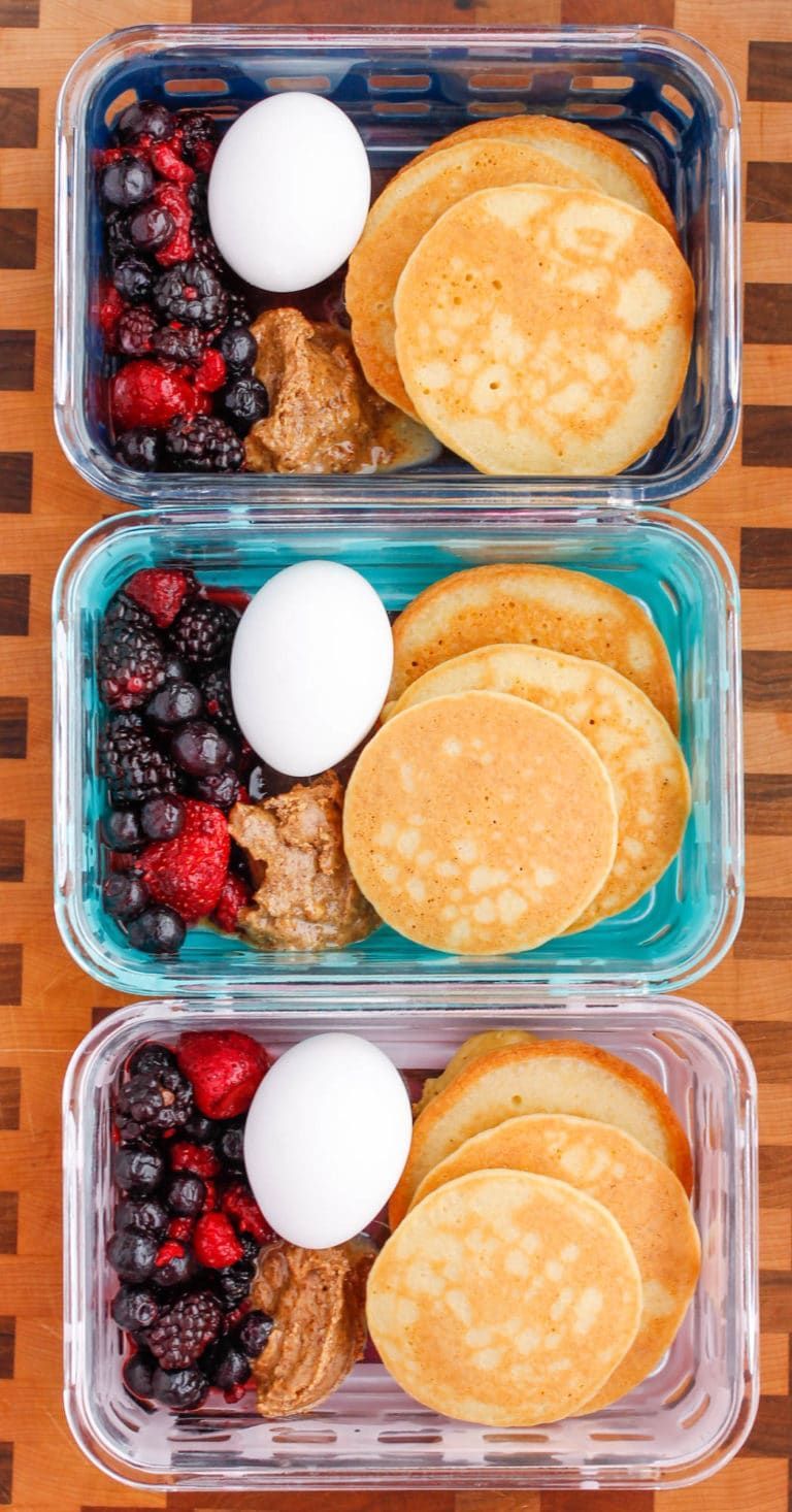 Paleo Pancake Breakfast Meal Prep Bowls -   14 healthy recipes Breakfast meal prep
 ideas