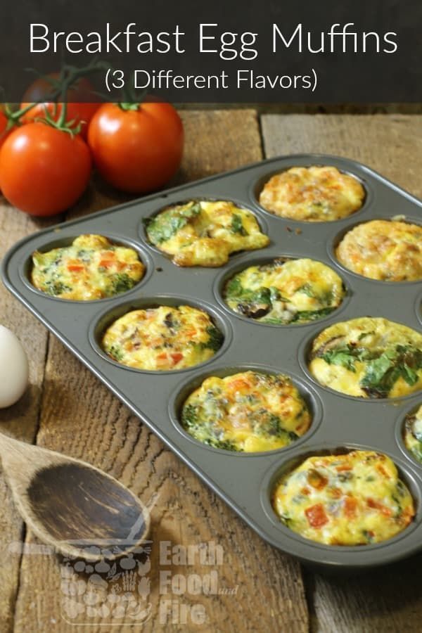 Breakfast Egg Muffins (With 3 Variations) -   14 healthy recipes Breakfast meal prep
 ideas