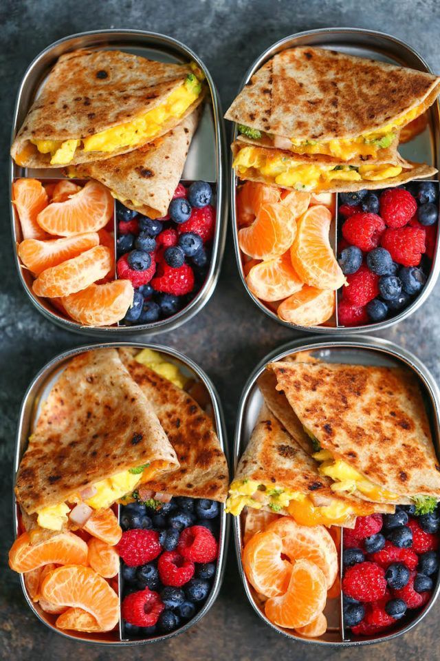 Ham, Egg and Cheese Breakfast Quesadillas -   14 healthy recipes Breakfast meal prep
 ideas