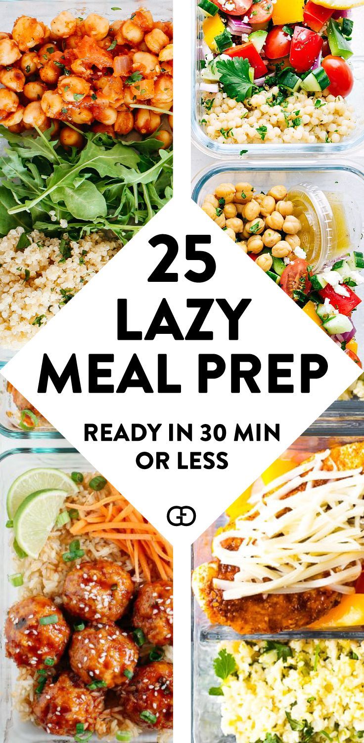 25 Lazy Meal Prep Ideas Ready in 30 min or Less -   14 healthy recipes Breakfast meal prep
 ideas