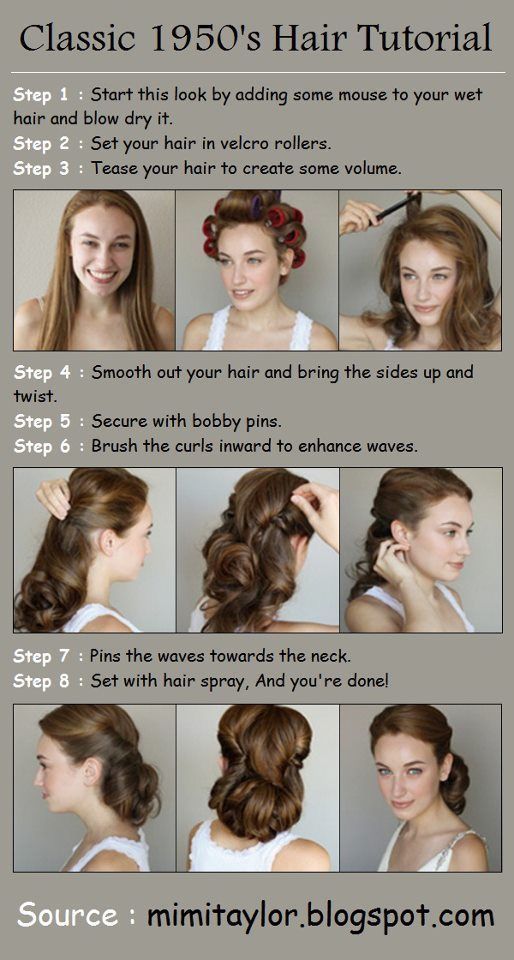 43 Unique Vintage Hairstyle Tutorials That Are Making a Comeback Today -   15 1950s hairstyles Tutorial
 ideas
