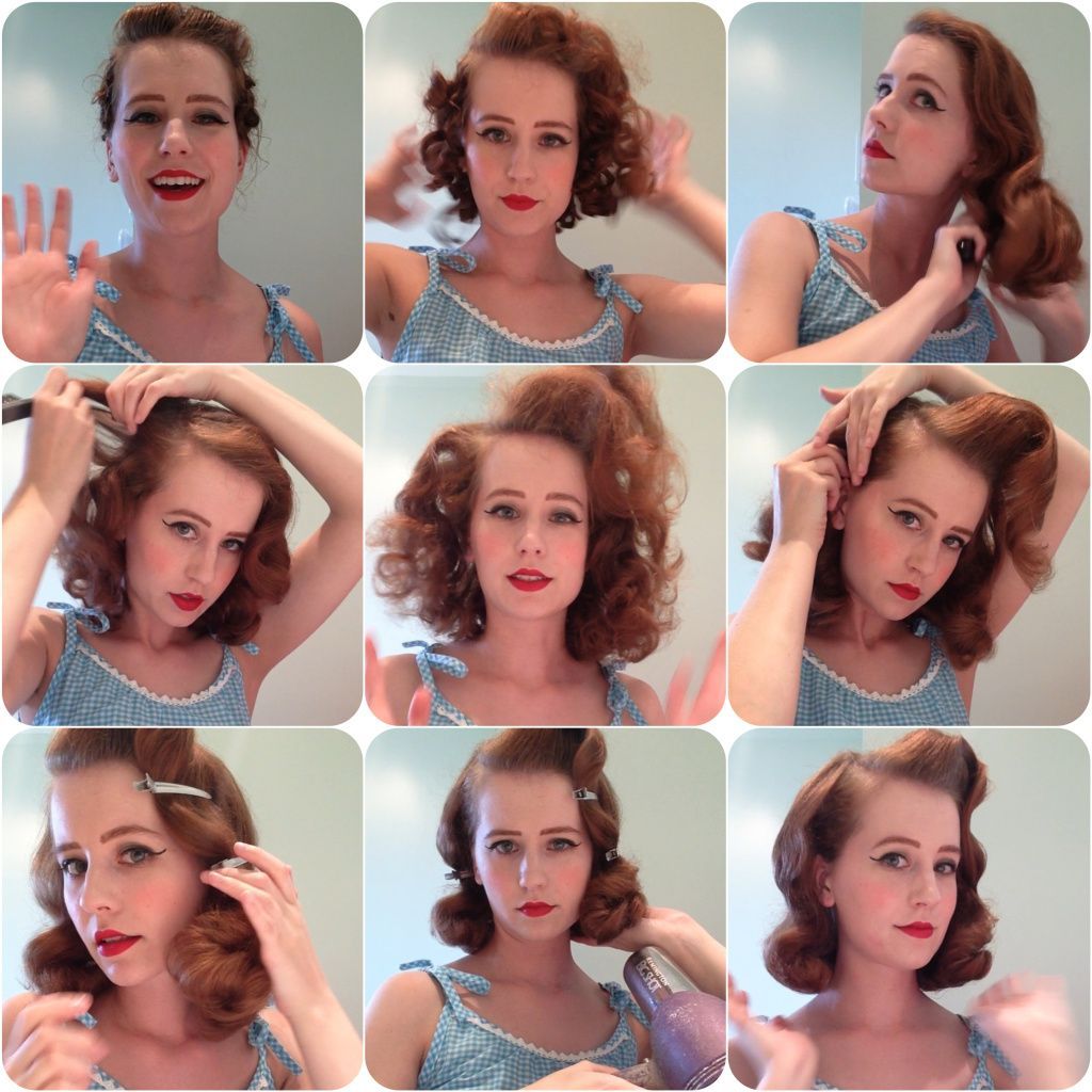 Tutorial: Pin curls part 2 – the brush out (Miss Hero Holliday) -   15 1950s hairstyles Tutorial
 ideas