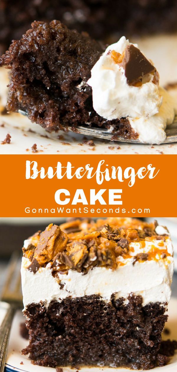 Butterfinger Cake -   15 birthday desserts Easy
 ideas