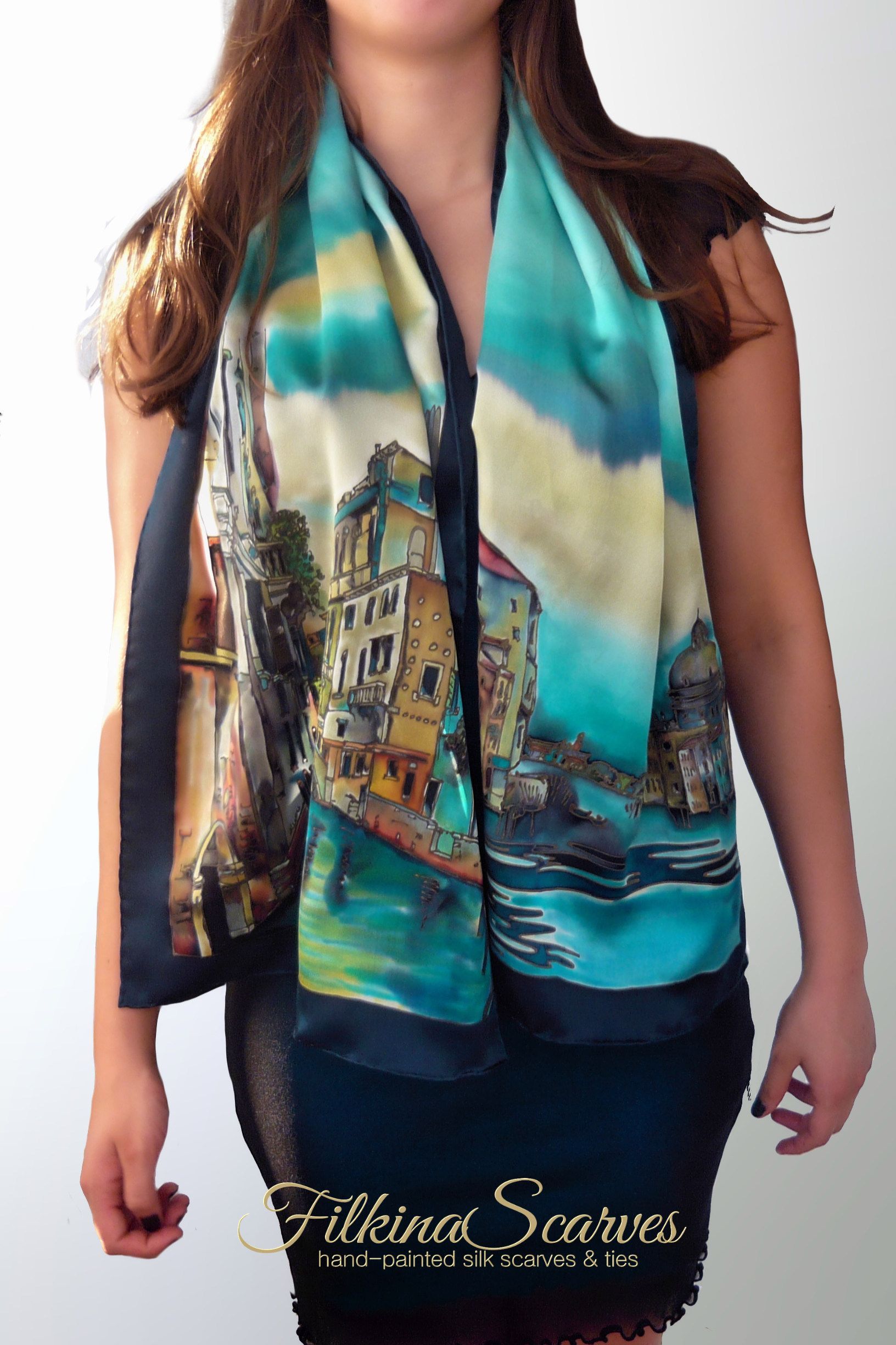 Silk Art. The Perfect Women's Gifts - Unique Hand-Painted Silk Scarves from FilkinaScarves - Venice -   15 dress Silk christmas gifts
 ideas