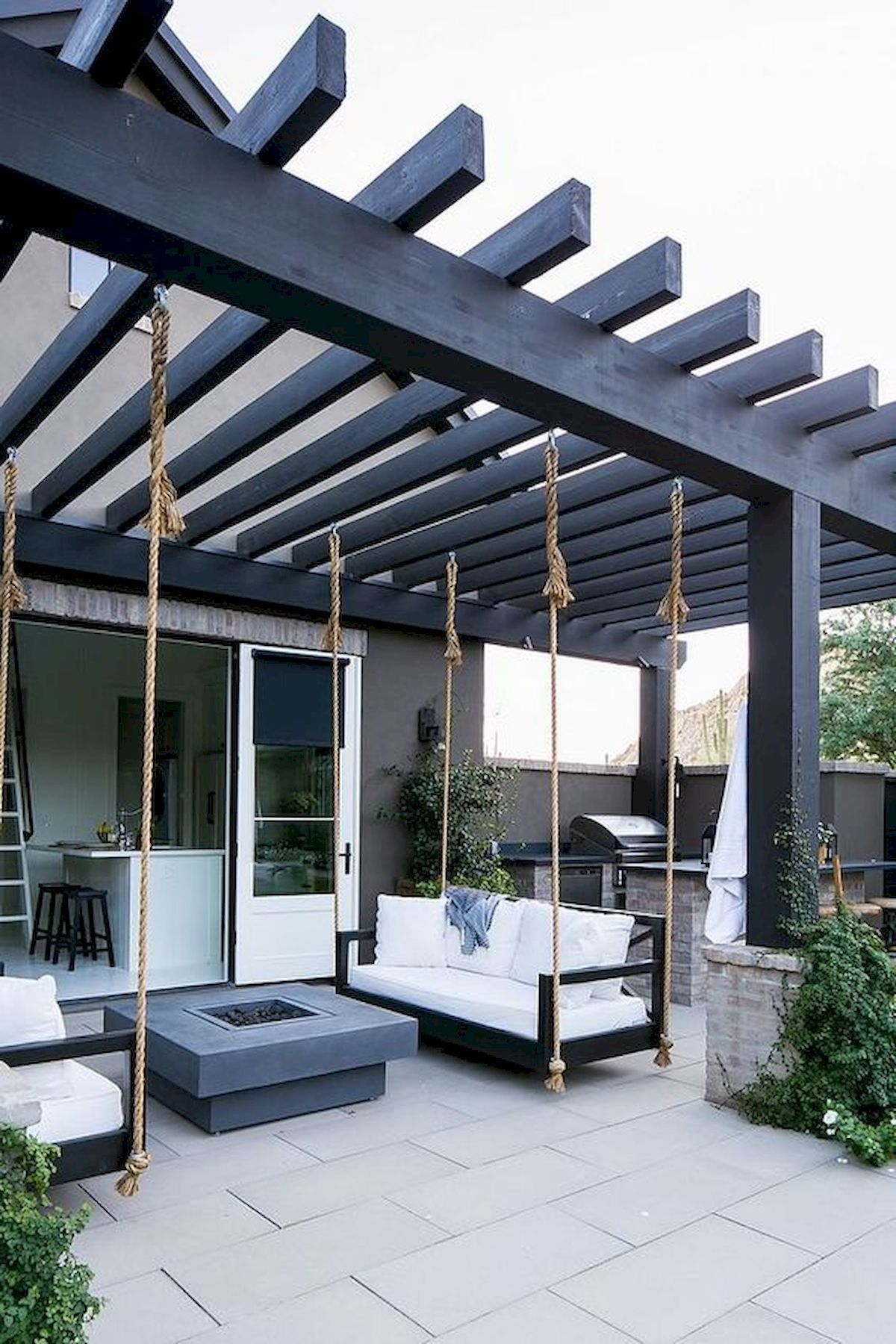 55 Wonderful Pergola Patio Design Ideas -   15 garden design Patio outdoor benches
 ideas