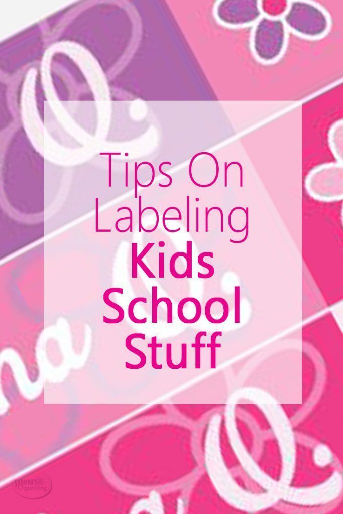 Tips on Labeling Kids School Stuff -   16 DIY Clothes For School kids
 ideas