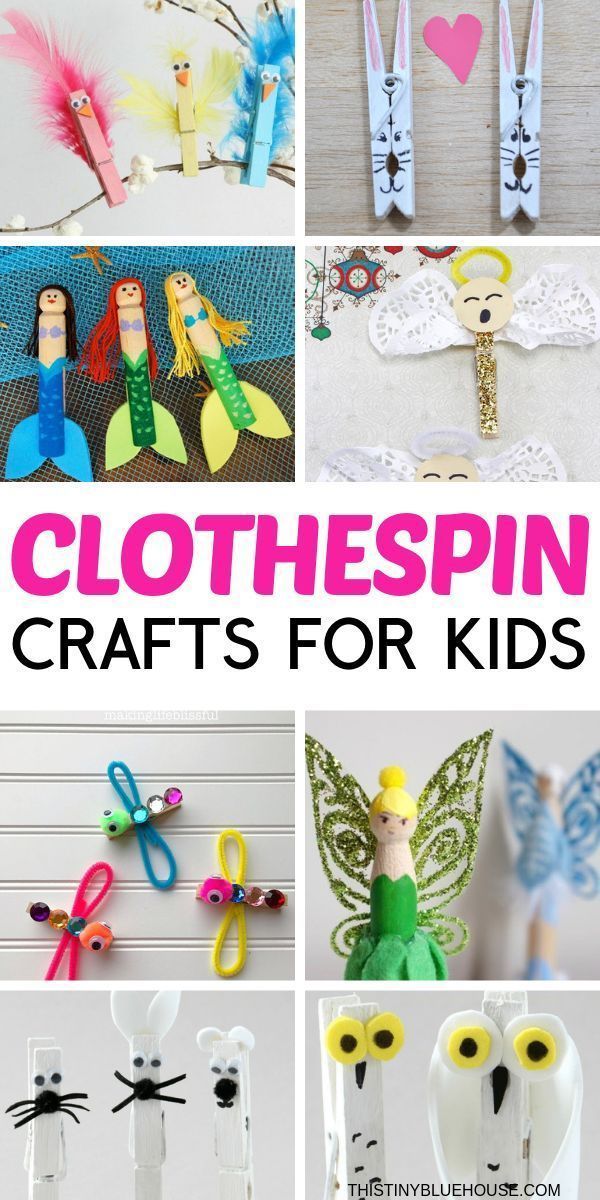 45 Cute Fun Clothespin Crafts For Kids -   16 DIY Clothes For School kids
 ideas