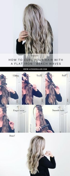 How To Curl Your Hair With A Flat Iron - Beach Waves -   16 hairstyles Curly flat irons ideas