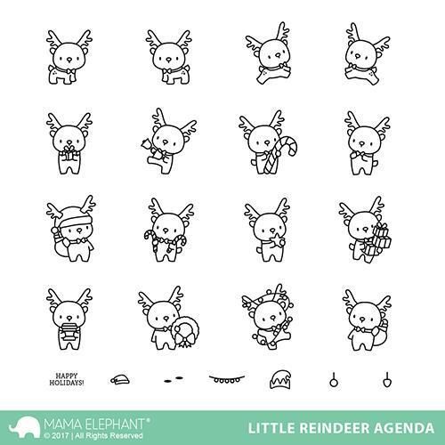 Mama Elephant Clear Stamps, Little Reindeer Agenda -   16 holiday Images stamp sets
 ideas