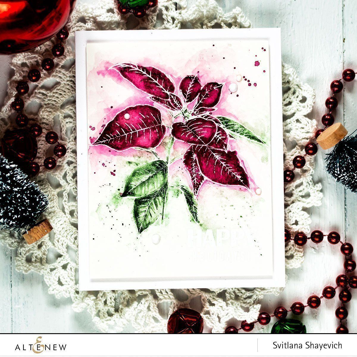 Festive Poinsettia Stamp Set -   16 holiday Images stamp sets
 ideas