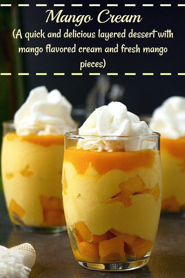 Mango Cream Recipe | Indian Mango Cream -   16 indian desserts For Parties
 ideas