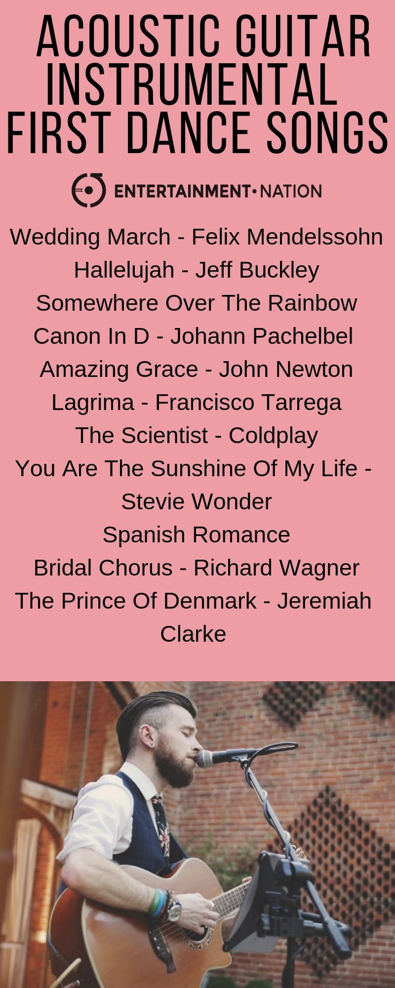 100 Romantic Acoustic Guitar Wedding Ceremony Songs -   16 instrumental wedding Songs ideas