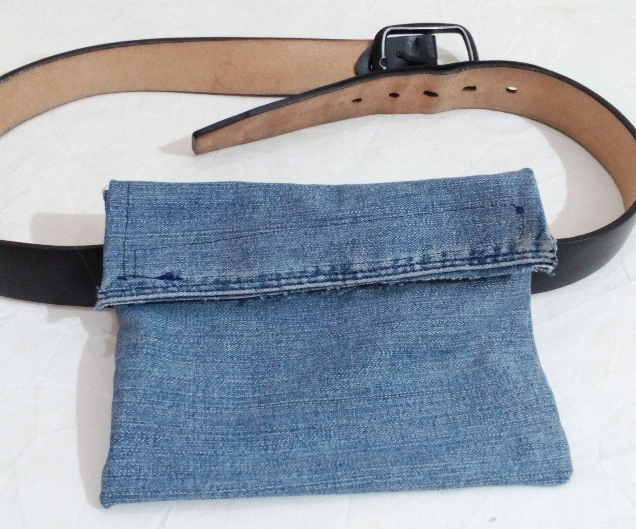 How to Make Fanny Pack ,Stationery Bag From Old Jeans -   17 diy bag pack
 ideas