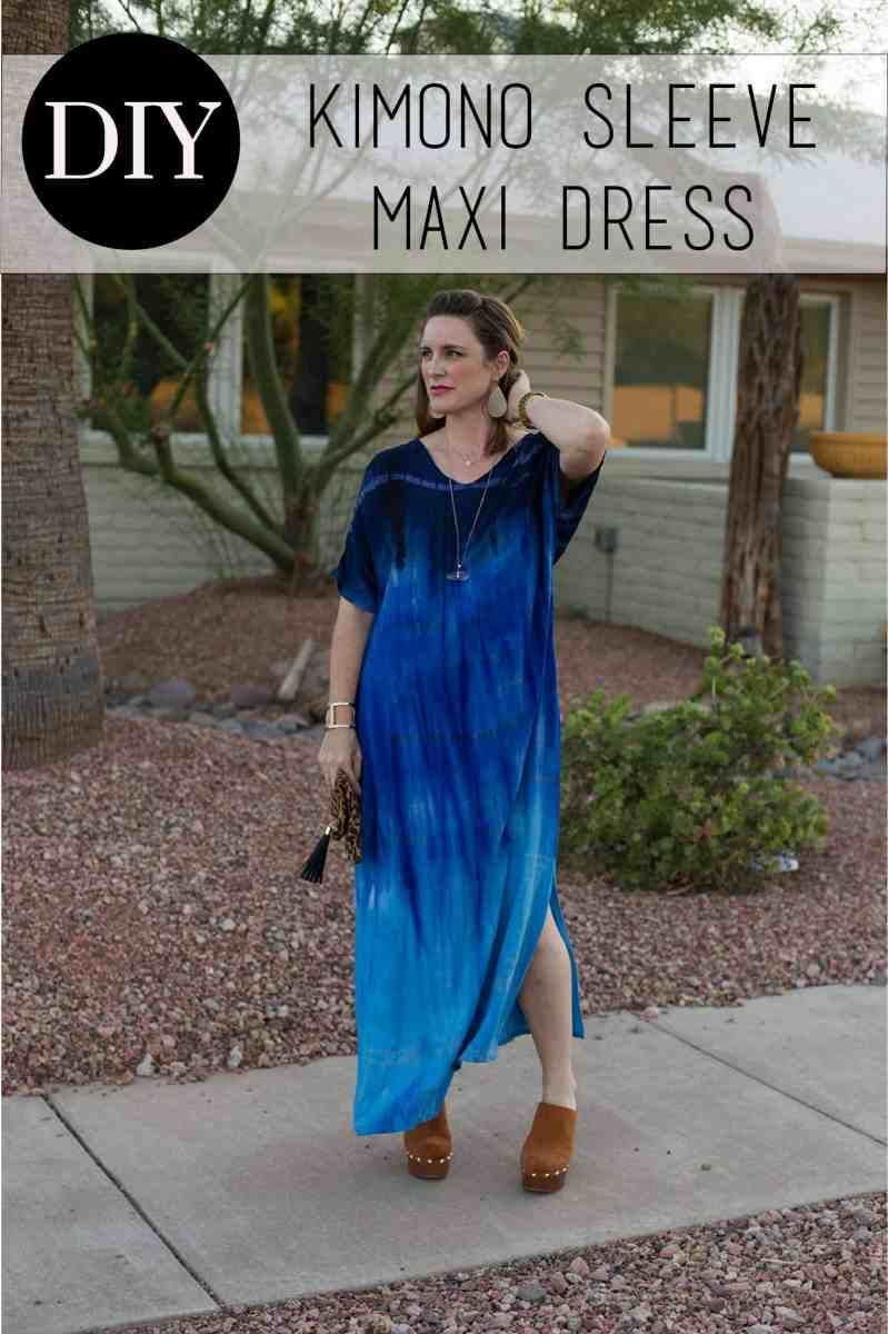 DIY Kimono Sleeve Maxi Dress -   17 DIY Clothes Projects maxi dresses
 ideas