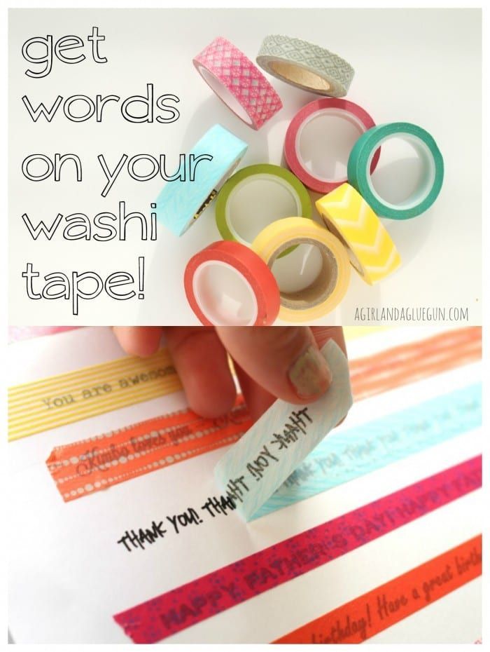 get words on your washi tape!!! -   17 diy projects Art washi tape ideas