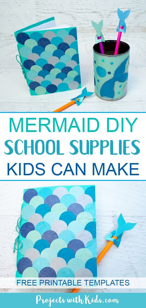 Mermaid DIY School Supplies Kids Can Make -   17 diy projects Ideas school
 ideas