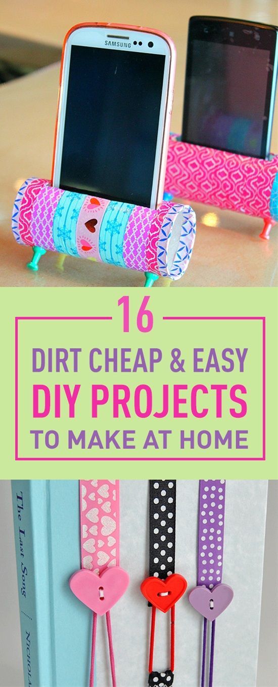16 Dirt Cheap & Easy DIY Projects To Make At Home -   17 diy projects Ideas school
 ideas