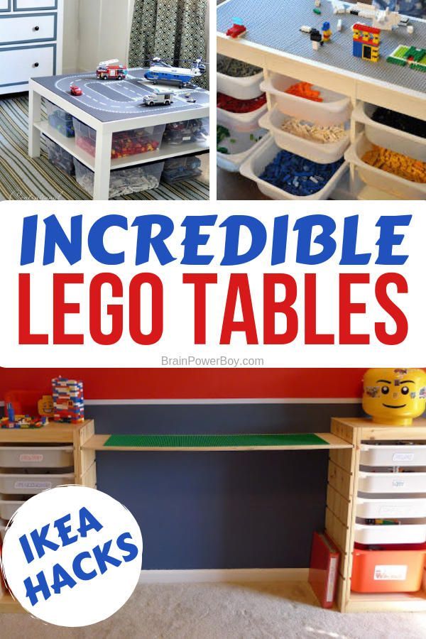 DIY LEGO Table - Incredible Ikea Hacks! -   18 diy projects For Boys ikea hacks
 ideas