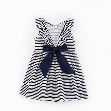 Stripes Bowknot Girls Summer Dress -   18 dress Summer kids ideas