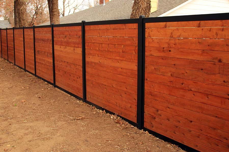Build a Wood Fence With Metal Posts -   18 garden design Wood fence ideas