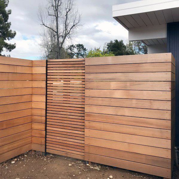 Top 60 Best Modern Fence Ideas - Contemporary Outdoor Designs -   18 garden design Wood fence ideas