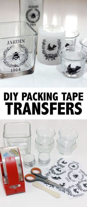 DIY Packing Tape Transfers! -   18 home diy projects Decoration
 ideas